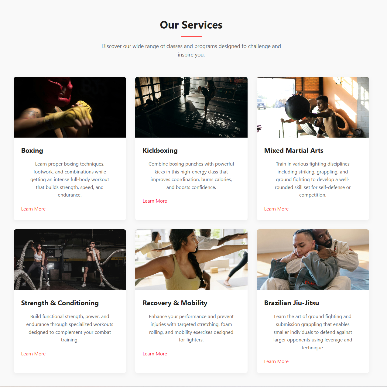 Custom Website Development for Fitness Professionals.** I build modern, responsive websites to showcase your fitness services – from Boxing & Kickboxing to MMA, Strength & Conditioning, and Brazilian Jiu-Jitsu. Let's create a website that attracts new clients!